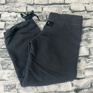 Adidas Performance Low Rise Women's Charcoal Drawstring Jogger Pants